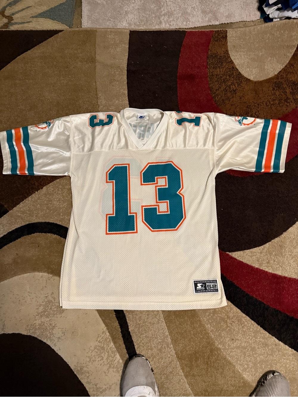 NFL vintage rare starter Miami Dolphins, Dan Marino football jersey size 52